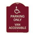 Signmission Parking Van Accessible W/ Graphic Heavy-Gauge Aluminum Architectural Sign, 24" x 18", BU-1824-23406 A-DES-BU-1824-23406